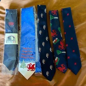 Lot of vintage ties - Wales theme